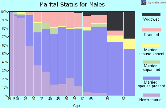 Wilkes County marital status for males