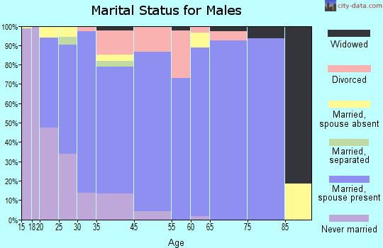 Crook County marital status for males