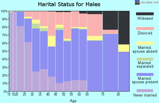 Texas County marital status for males