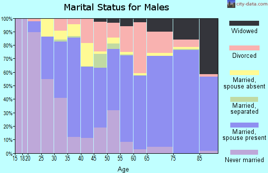 La Paz County marital status for males