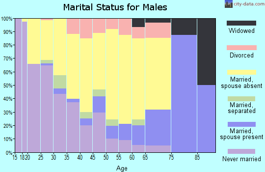 Aleutians East Borough marital status for males