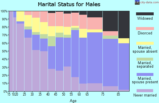 Karnes County marital status for males