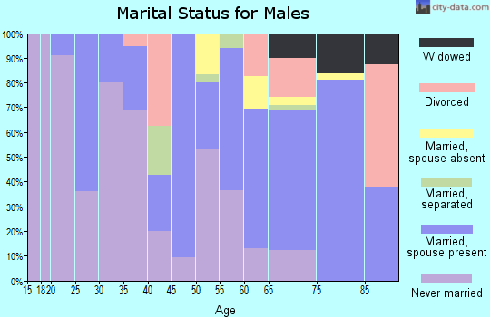 Taliaferro County marital status for males