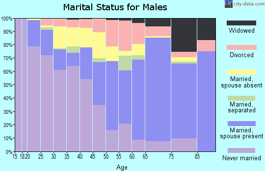 Telfair County marital status for males