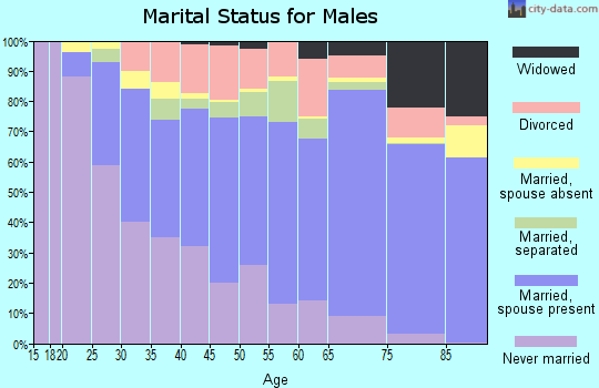 Thomas County marital status for males