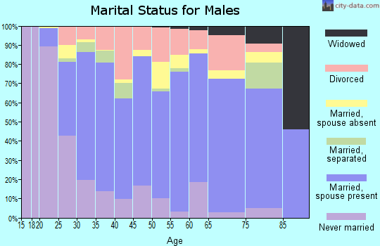 Toombs County marital status for males