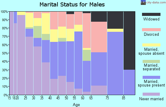 La Salle County marital status for males