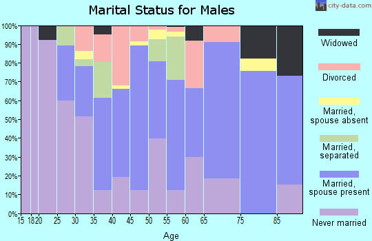 Turner County marital status for males