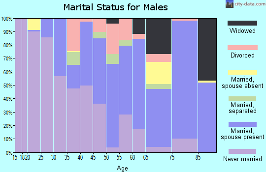 Twiggs County marital status for males