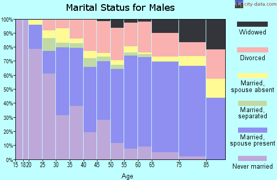 Ware County marital status for males