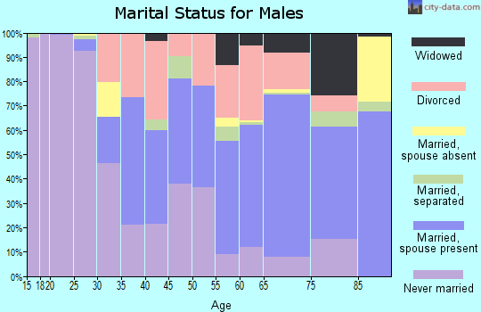 Wilkes County marital status for males