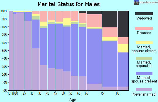 Albany County marital status for males