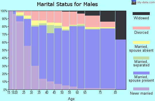Parker County marital status for males