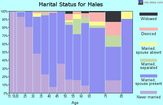 Falls Church city marital status for males