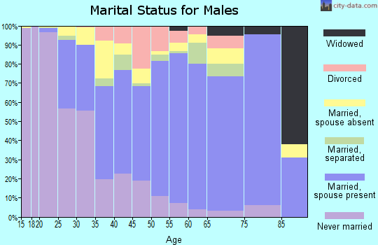 Manassas city marital status for males