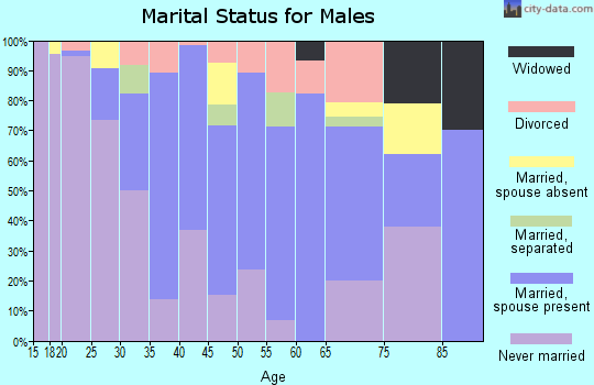 Radford city marital status for males