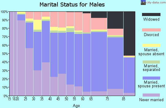 Belmont County marital status for males