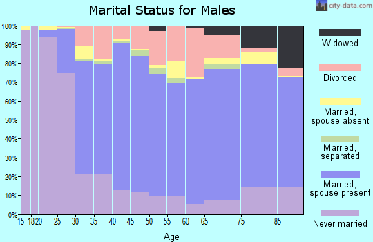 Cecil County marital status for males