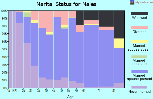 Chouteau County marital status for males