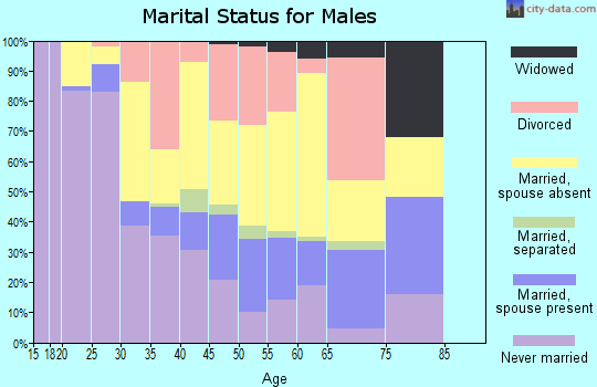 Aleutians West Census Area marital status for males
