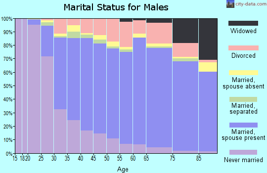 El Dorado County marital status for males