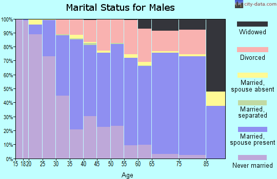 Carlton County marital status for males