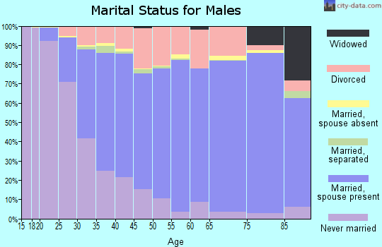 Strafford County marital status for males