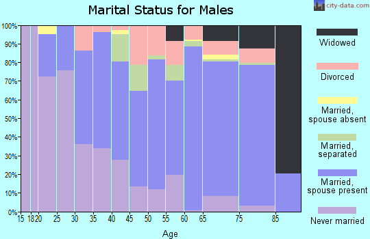 Calhoun County marital status for males