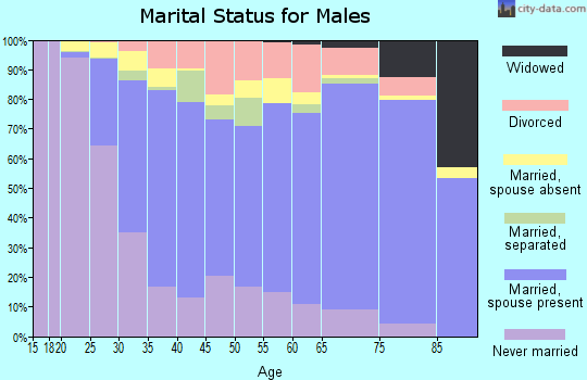Accomack County marital status for males