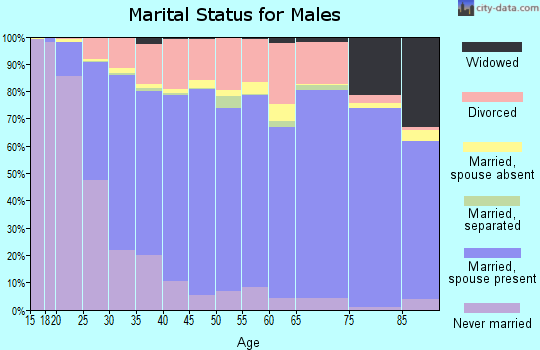 Bonneville County marital status for males