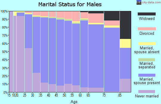 Carver County marital status for males