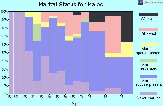 Ferry County marital status for males