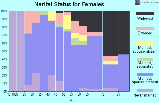 Bland County marital status for females
