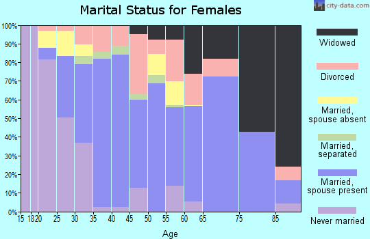Gilmer County marital status for females