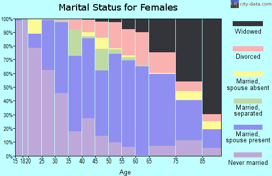 Charles Mix County marital status for females