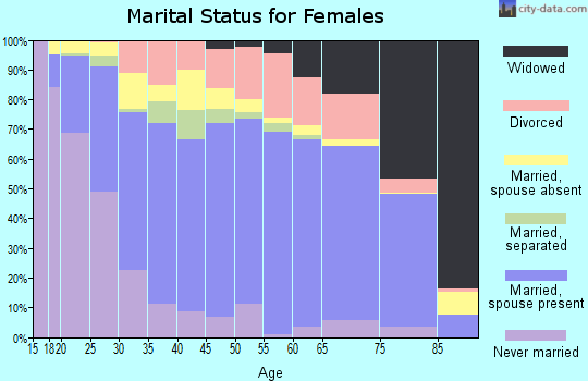 Lea County marital status for females