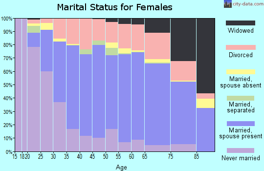 Windsor County marital status for females