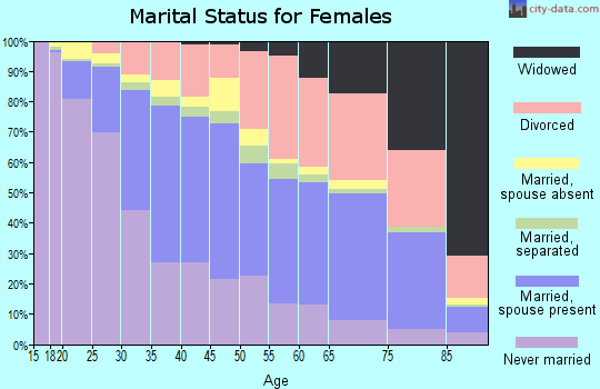 Denver County marital status for females