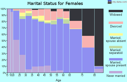 Cassia County marital status for females