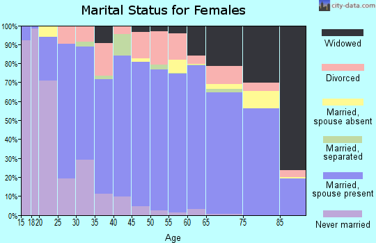 Chickasaw County marital status for females