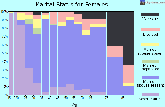 Elbert County marital status for females