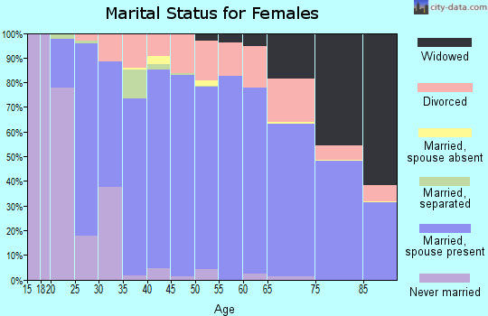 Custer County marital status for females