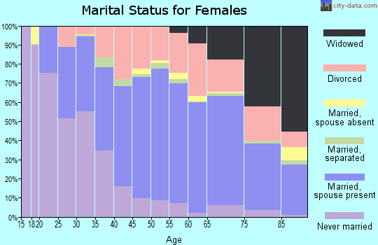 Bennington County marital status for females