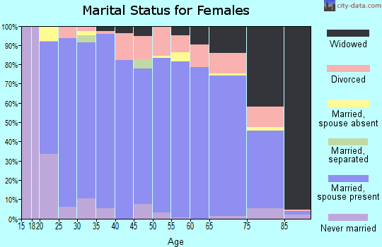 Fremont County marital status for females