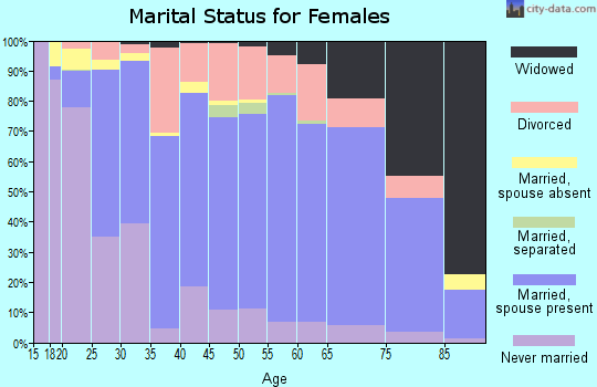 Dickinson County marital status for females
