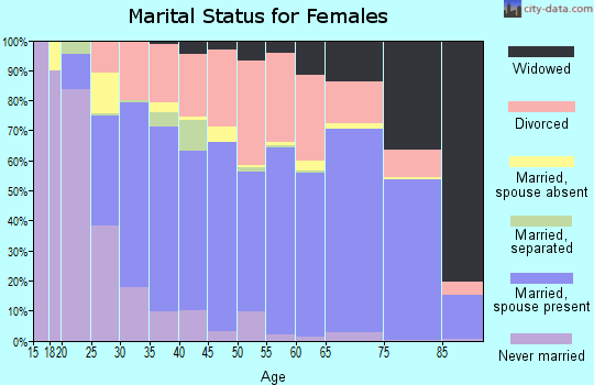 Mason County marital status for females