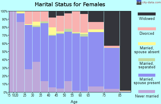 Idaho County marital status for females