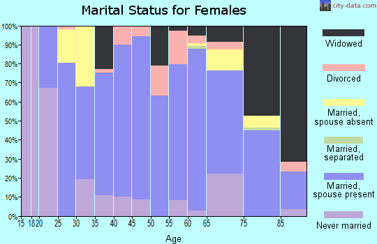 Faulk County marital status for females