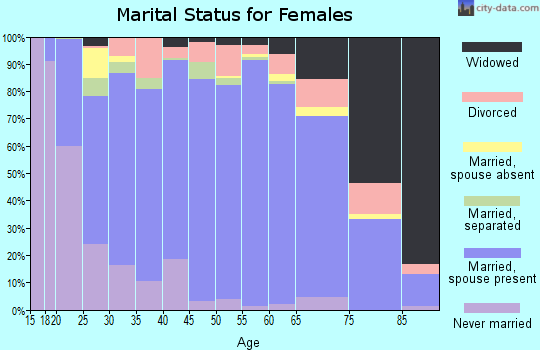 Dixon County marital status for females