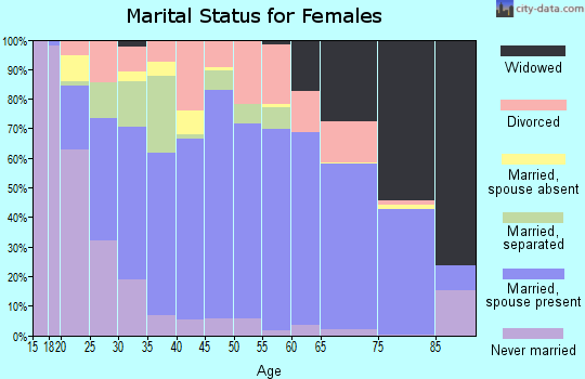 Dickenson County marital status for females